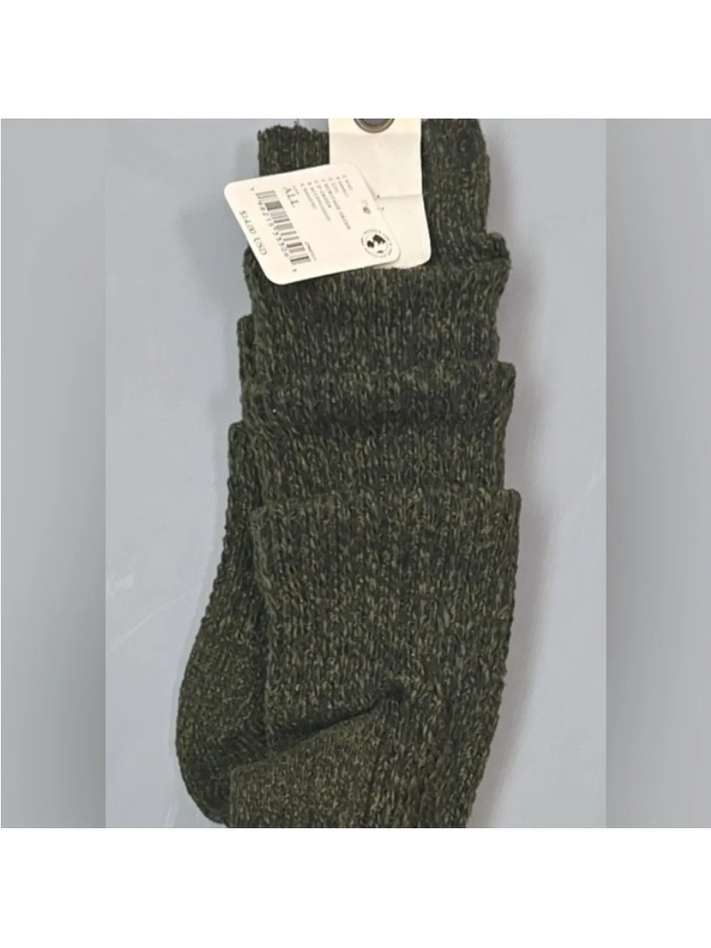 Free People: Staple Slouch Socks in Heritage Green. NWT